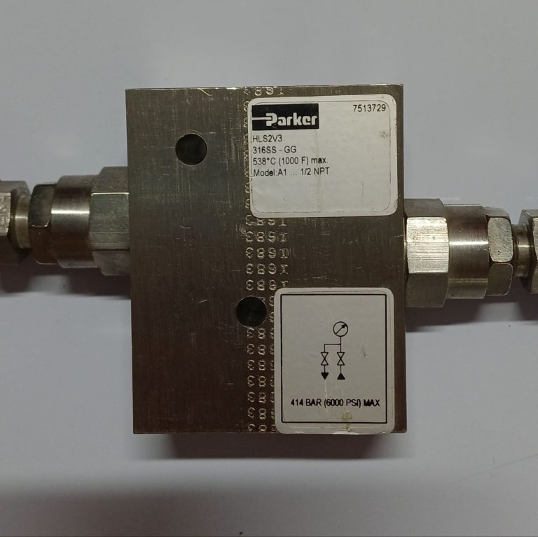 منیفولد 2 شیر پارکر مدل HLSV2V3 استنلس استیل 316 ابزار دقیق Parker 2 Valve Manifold