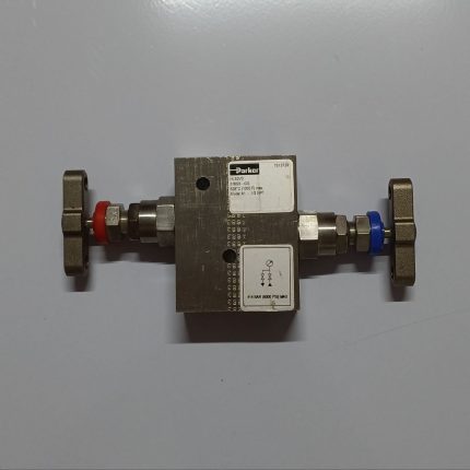 منیفولد 2 شیر پارکر مدل HLS2V3 استنلس استیل 316 ابزار دقیق Parker 2 Valve Manifold
