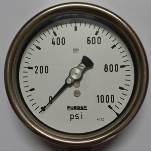 گیج فشار صفحه 10سانت 0 تا 1000psi روگر (Rueger)