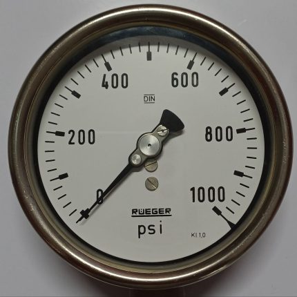 گیج فشار صفحه 10سانت 0 تا 1000psi روگر (Rueger)