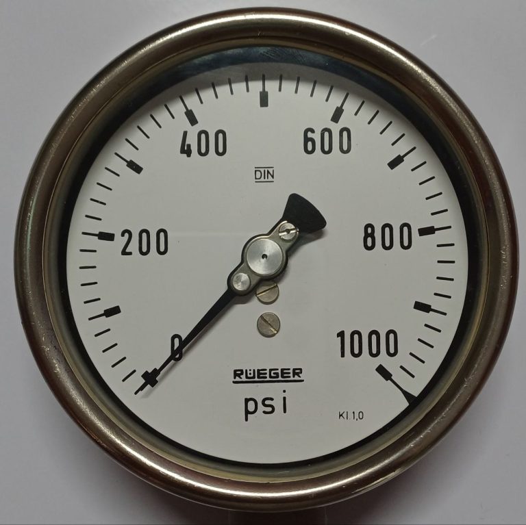 گیج فشار صفحه 10سانت 0 تا 1000psi روگر (Rueger)
