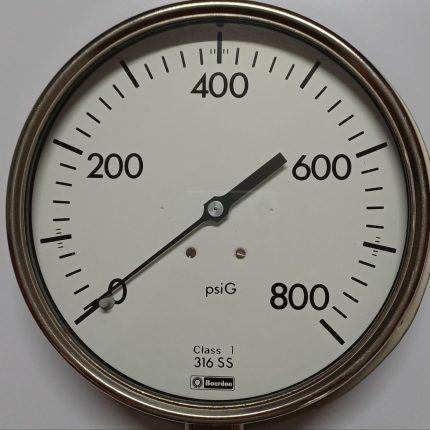گیج فشار صفحه 16 سانت 800 psi بوردون (Bourdon)