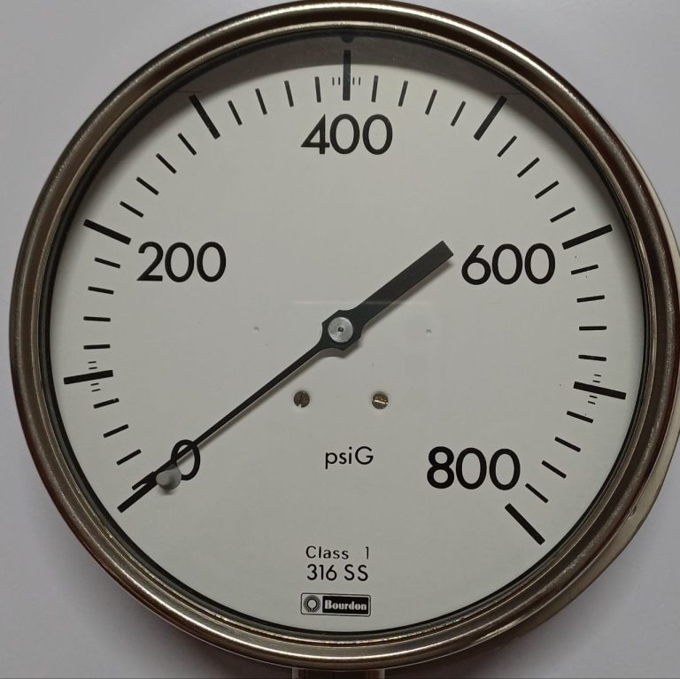 گیج فشار صفحه 16 سانت 800 psi بوردون (Bourdon)
