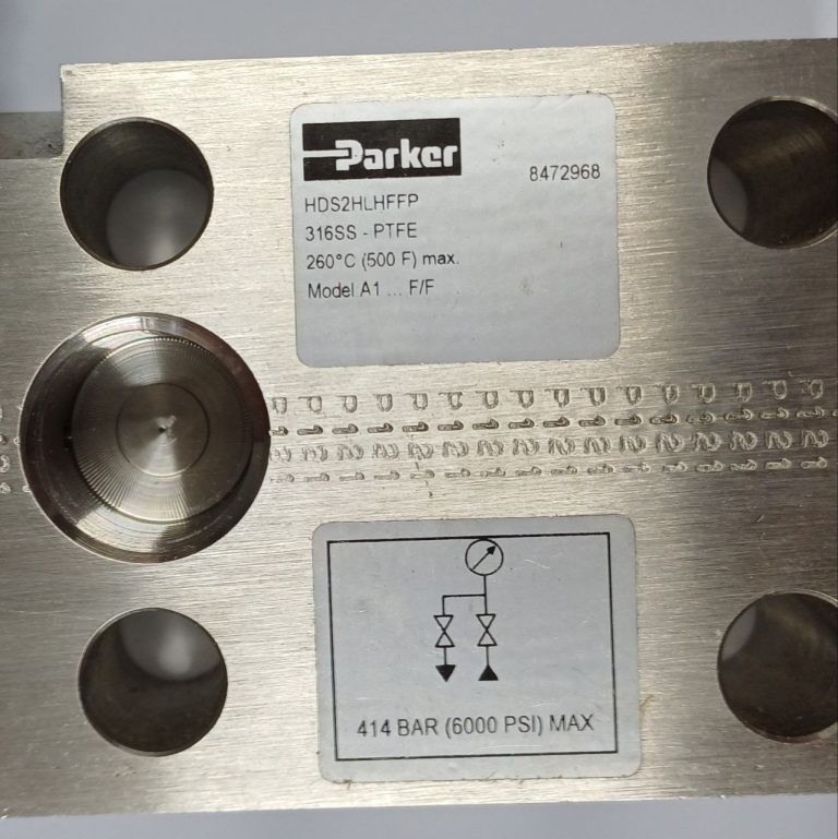 منیفولد دو راهه Parker مدل HDS2HLHFFP استیل 316SS فشار 6000 PSI