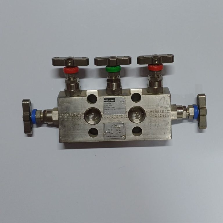 منیفولد 5 شیر پارکر مدل HDS5M5SB استنلس استیل 316 با اتصال 1/2 اینچ NPT